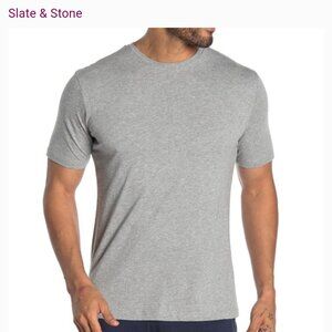 Slate & Stone heathered gray short sleeve tee size medium